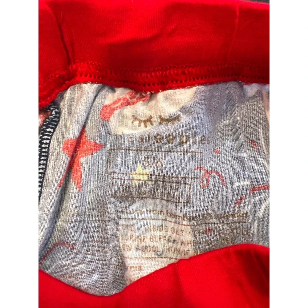 Little Sleepies Sparkle Treats 5/6 Bamboo Pajamas Patriotic Summer Americana Set